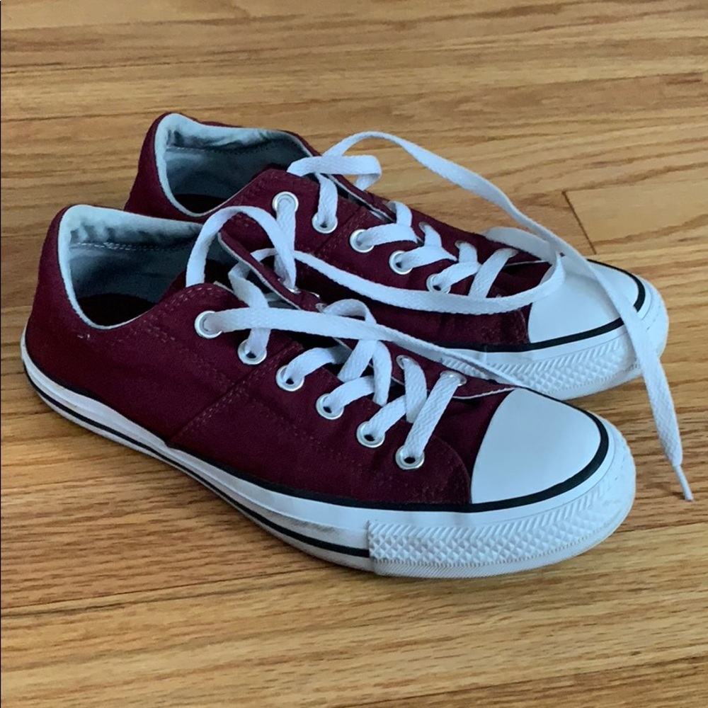 Maroon Converse All Star Low Tops